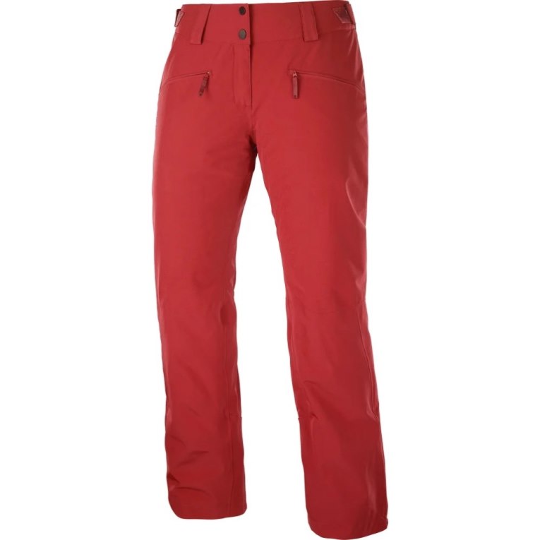 Red Salomon Edge Women's Ski Pants | IE XG8496